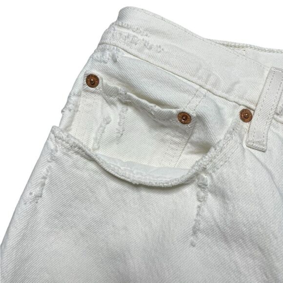 LEVI'S 501 Distressed Jeans White Size 32 x 32 - Picture 4 of 8